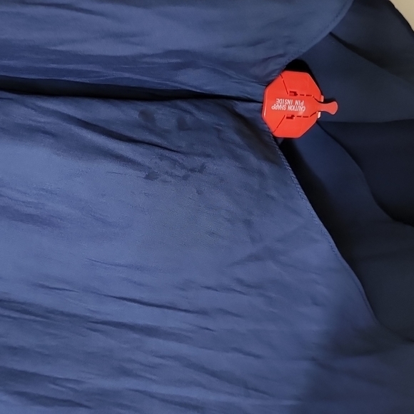 Ramy Brook New York Reina Blue Silky Midi Dress Size L - Picture 9 of 11